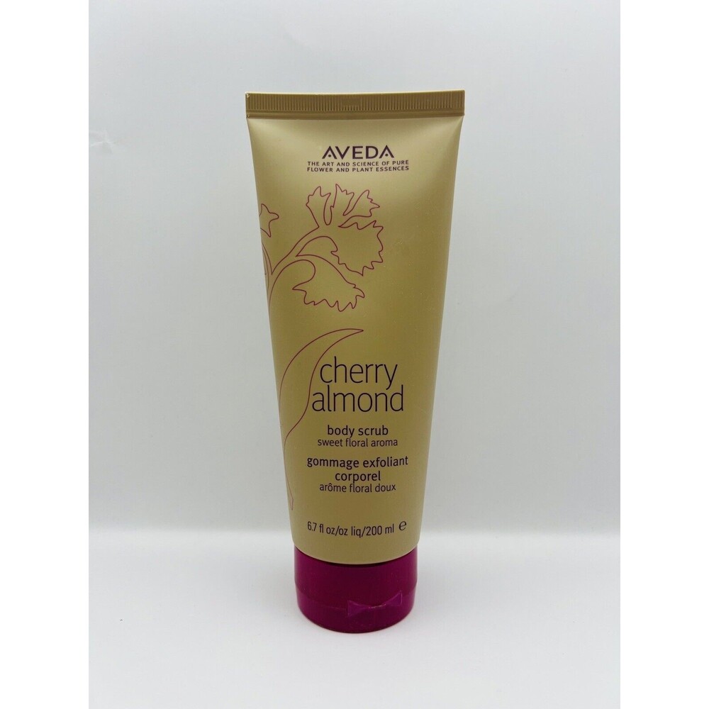 Aveda Cherry Almond Body Scrub Exfoliate Wash Cherry Blossom 6.7oz 200ml NeW $44